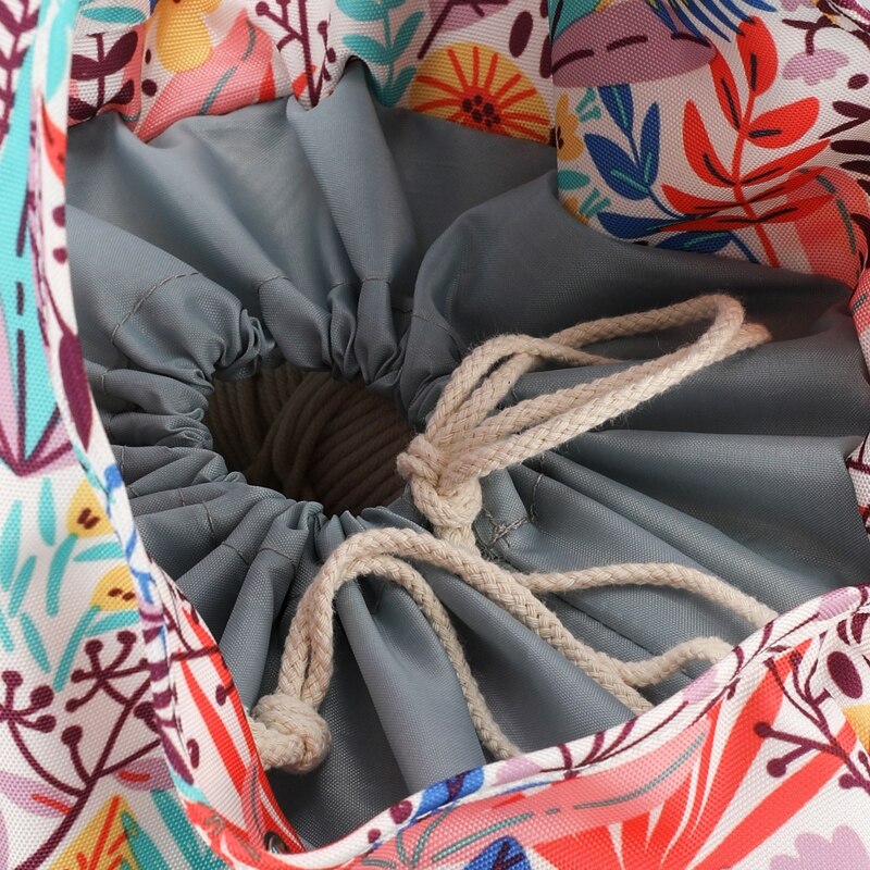 Saco de tricô fio armazenamento organizador tote saco de viagem saco de pulso para agulhas crochets ganchos portátil tricô tote cesta