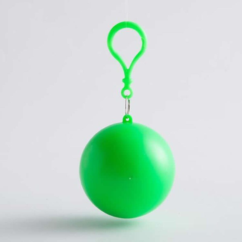 Chubasquero desechable portátil para hombre y mujer, llavero con bola, Poncho, capa impermeable, 6 colores: light green