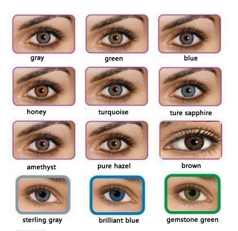 Lentillas de colores con ojos grandes para mujer, lentillas cosméticas de colores para pupila, maquillaje para de Halloween, 1 par