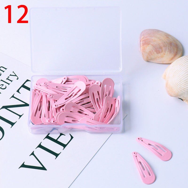 50 Stks/partij 3 Cm Leuke Candy Kleur Baby Clip Meisje Haar Accessoires Prinses Haarspeld Mini Hairclips: 12