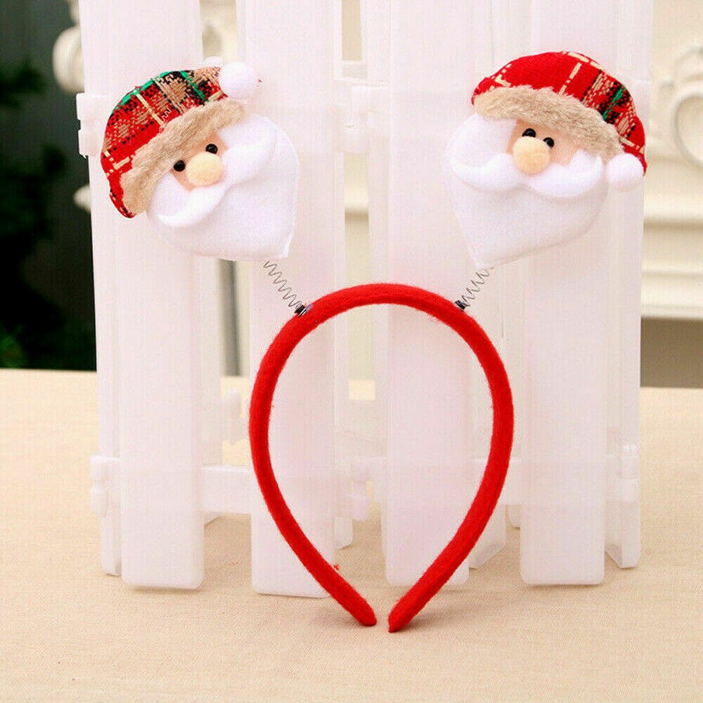 faroot Cartoon Christmas Headband Santa Clus Elk Bear Year Hair Clasp for Children Women Headwear Hairbands Xmas: Santa Claus