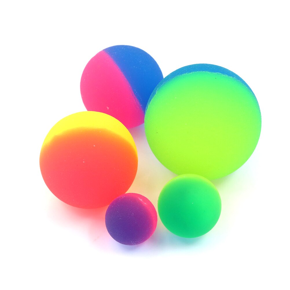 Pelota de juguete de goma de colores para niños, pelota que rebota, juguetes exterior para niños, juegos deportivos, malabares elásticos, pelota de saltar de 25-55MM, 1 unidad/10 Uds.