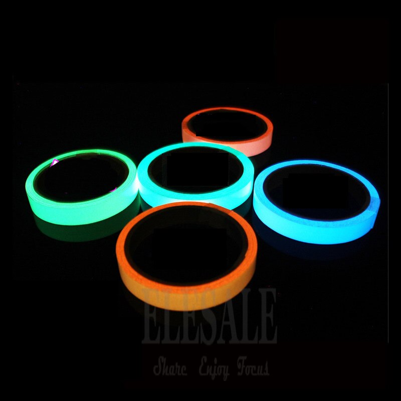 1 Roll 1.5cm*1m Luminous Tape Self-Adhesive Warning Tape Night Vision Caution Indication Tape For DIY Home Decoration