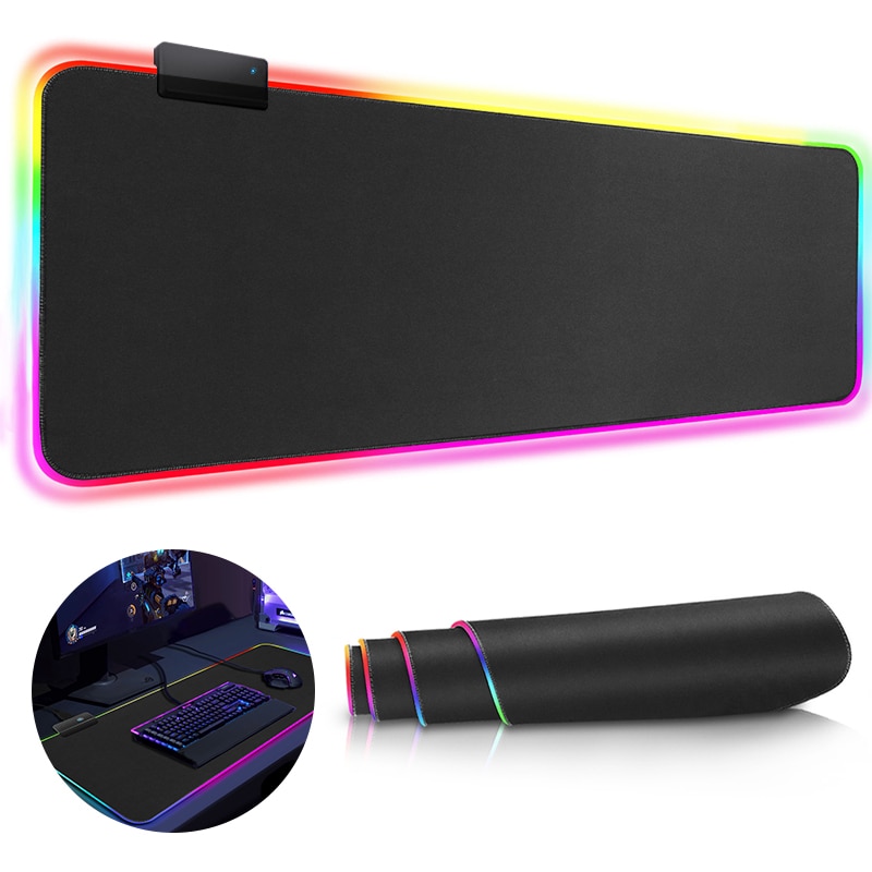 Large Mouse Pad Gaming Mouse Pad Gamer Mousepad RGB Mouse Pad XXL Computer Mat Backlit Mat Mause Carpet For Mice Desk Keyboard