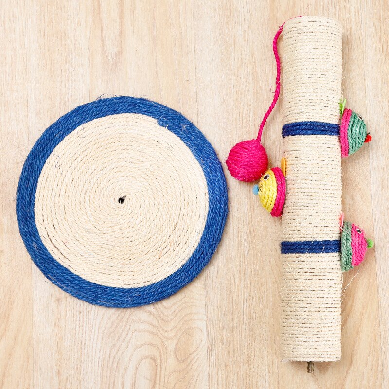 Post Cat Scratch Board Cat Crazy Cat Toys Sisal Clown Long Post Cat Climbing Frame: Default Title