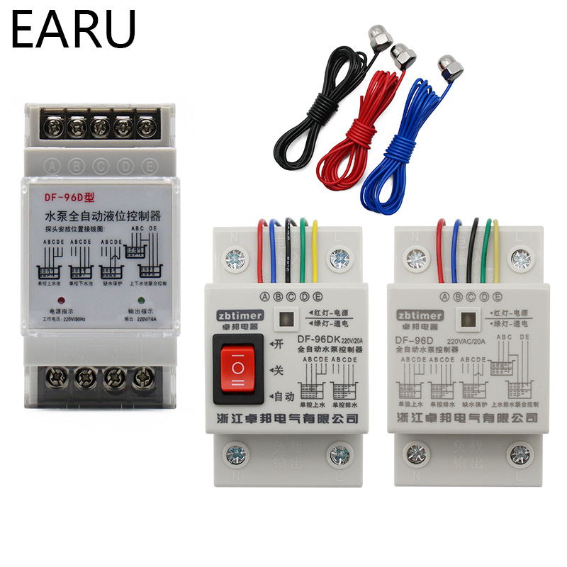 DF-96D D Automatische Water Level Controller Schakelaar 220V Tank Vloeistofniveau Detectie Sensor Porbe Waterpomp Controller Controle