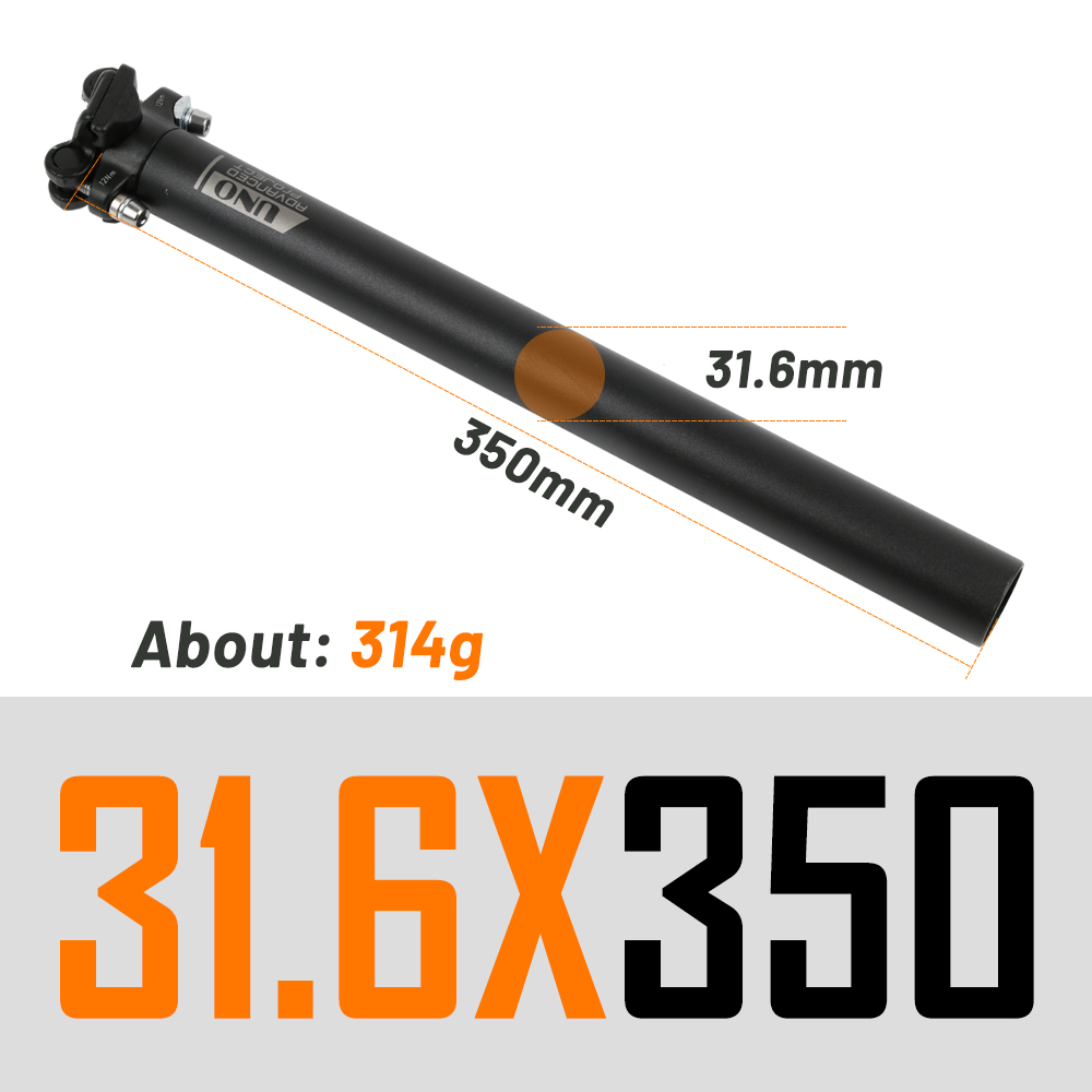 Uno Mtb Road Zadelpen 25.4/27.2/30.9/31.6mmx35 0/400Mm Mountainbike Aluminium Seat buis Fiets Onderdelen: Paars