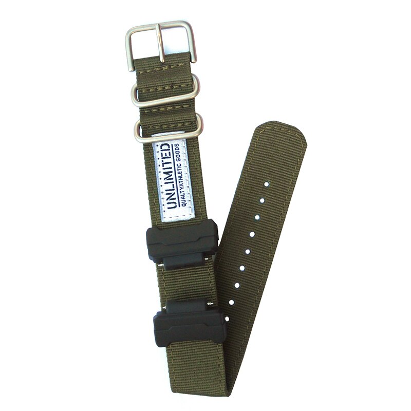 Nylon NATO Watchband for Casio G-Shock G-Shock GA-110/ 100,DW-5600,GW-6900 Sliver Ring Buckle Bracelet Band Strap With Adapters: Black