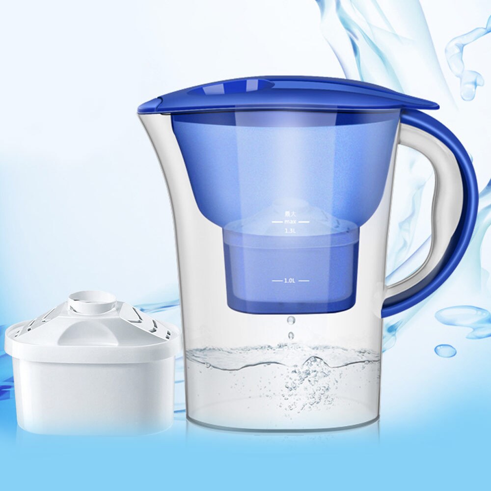 Vannrensing 2.5l kanne leie hjemmevannfilter kanne 4- trinns filter fjerner urenheter bakterier kjøkkenvannfilter