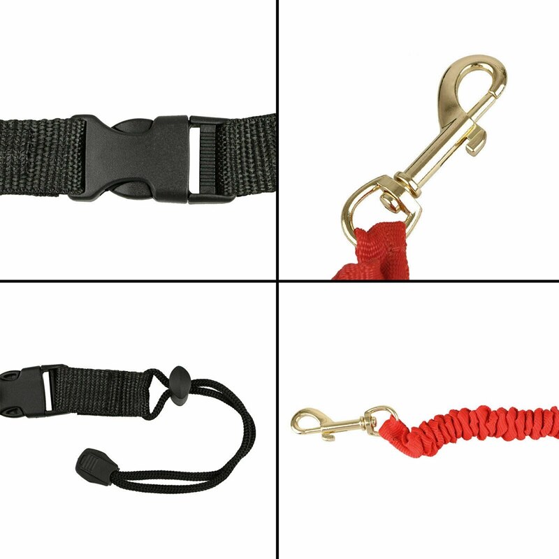 2 stuks kajak peddel lijn lanyard veiligheidshengel lanyard vishengel vaste lijn (rood)