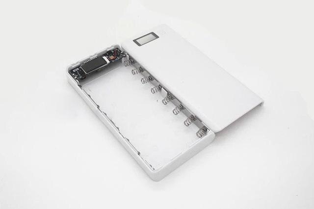 Funda de batería 18650 para iPhone 6, 6S Plus, Xiaomi: Blanco