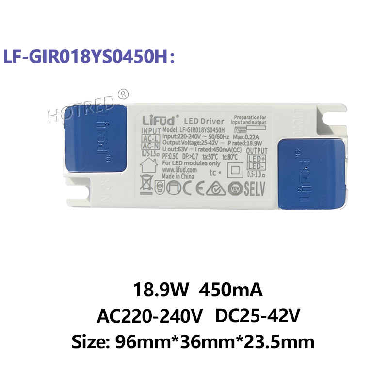 LiFud LED pilote GIRxxxYM YS 8W 30W 40W 50W 60W sans scintillement LED transformateur 350mA 600mA 900mA 1000mA 1200mA 1300mA 1400mA 1500mA
