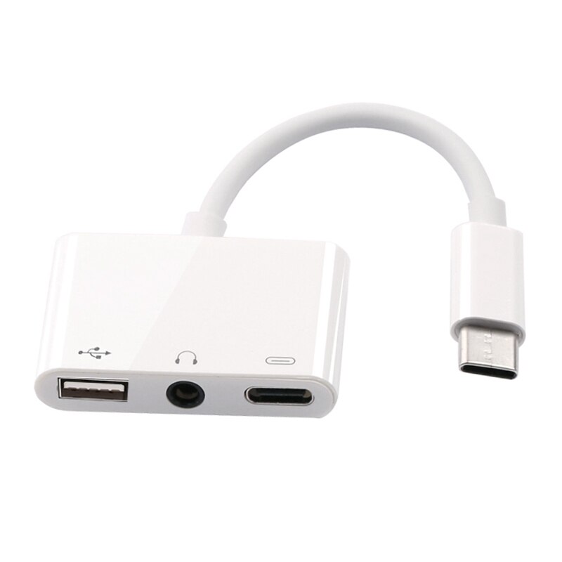 Adattatore Otg o femmina Usb C 3 in 1 da tipo C a 3.5Mm o lettore di schede Otg Usb e adattatore Splitter porta di ricarica Pd: Default Title