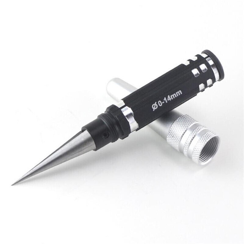 Ouvre-trou perforateur extensible, perceuse de coquille 0-14Mm métal RC loisirs outils de bricolage pour modèle de carrosserie de voiture RC: Black