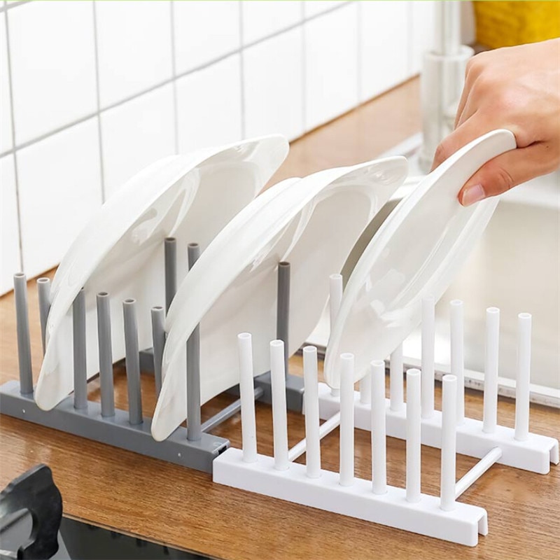 Keukengootsteen afdruiprek opbergorganizer afdruiprek houder afdruiprek keuken plastic bord bekers standaard display houder