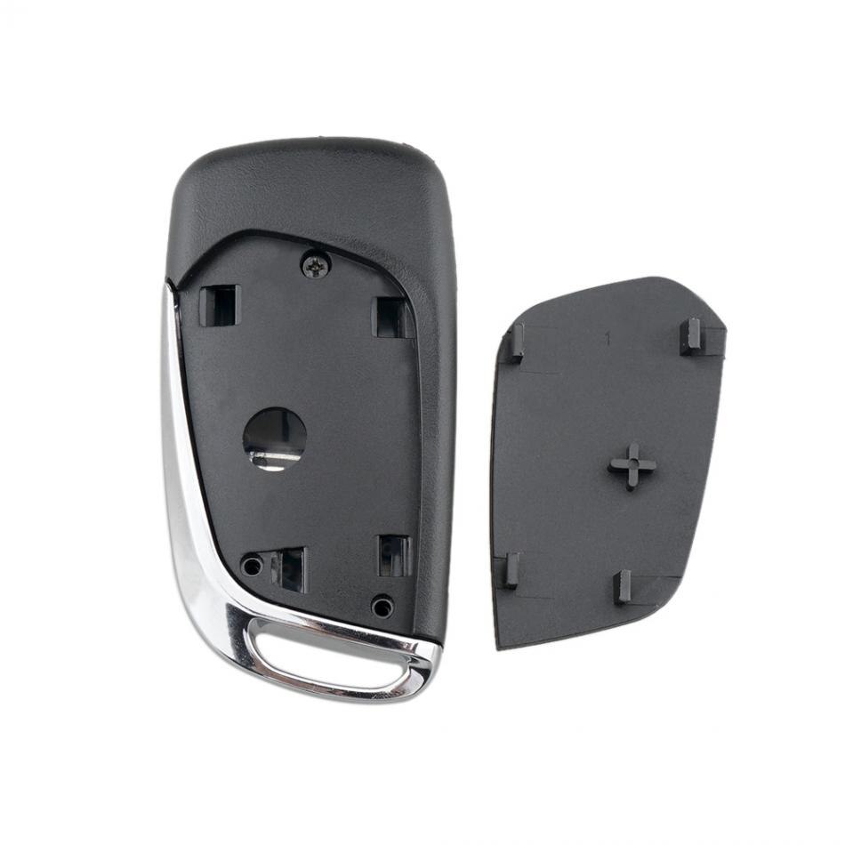 Car Key Case Replacement 2 Buttons CE0523 Modified Flip Folding Key Shell with HU83 Blade Fit for Peugeot 306 407 807