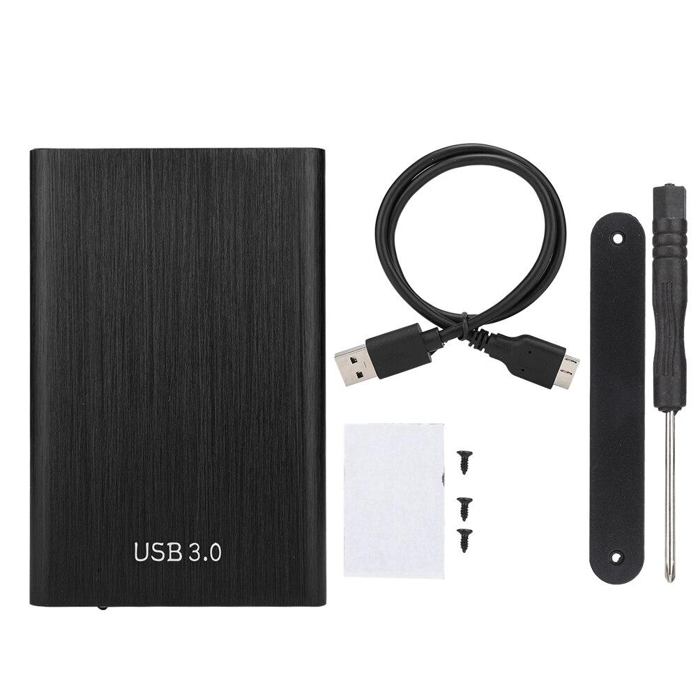 2.5-Inch SATA USB 3.0 Laptop 7-9.5MM Hard Drive SSD Enclosure External Laptop Disk Case: Black