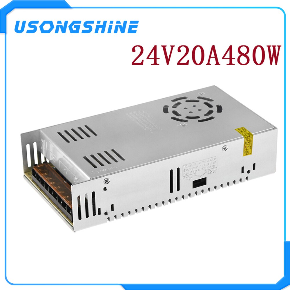Neue modell 24V 20A 480W Schalt netzteil Treiber Für LED-Licht Streifen Anzeige AC100-240V Fabrik Lieferant 24V20A