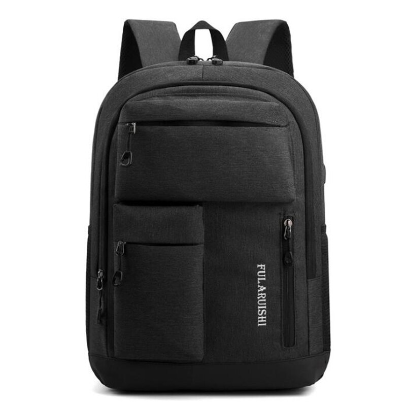 Chuwanglin male Laptop Backpack Casual Travel Bagpack Large school student school bag backbags for teenager mochilas H122302: Black