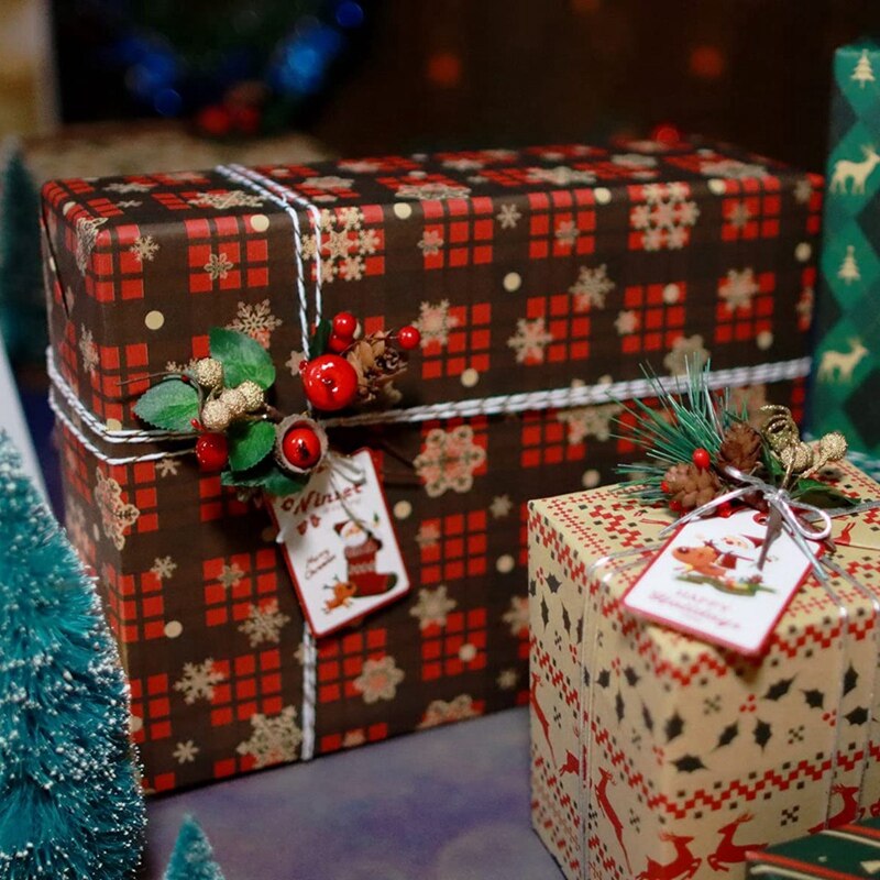 Wrapping Paper Sheets,for Christmas Birthday Party Wrapping Paper Set of 24 Wrap Papers Wrapping Paper