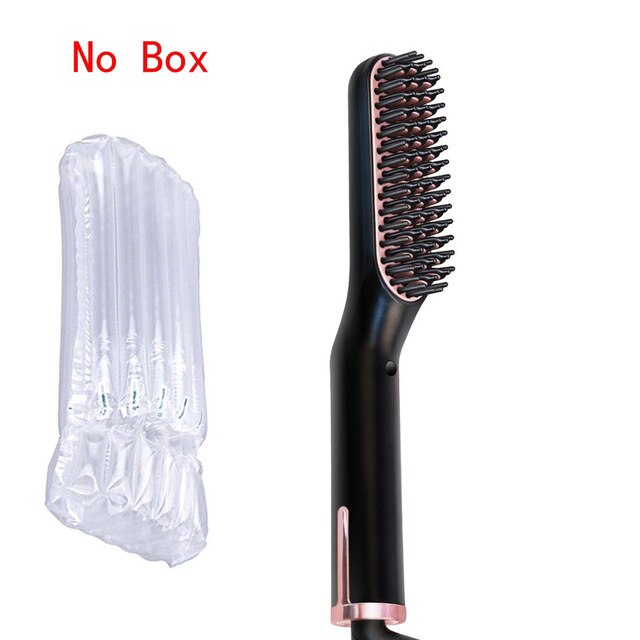Baard Stijltang Voor Mannen Styler Kam Baard Ijzer Snelle Verwarmde Baard Borstel Rechttrekken Kam Hair Flat Iron Tool: No box / Au