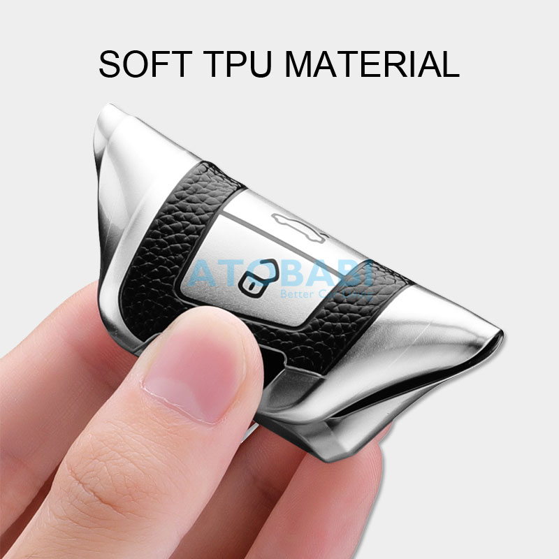 Funda de cuero TPU para llave de coche para VW Magotan Volkswagen Passat B8 Skoda Superb Kodiaq A7 llavero inteligente Protector de llavero remoto