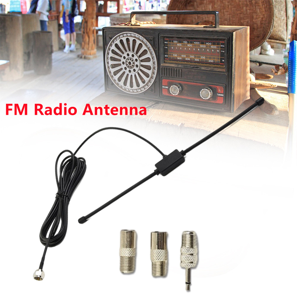 Dab Fm Radio Antenne Fm Dipool Antenne Audio Stekker Connectoren 75 Ohm Zelfklevende Wandmontage Voor Stereo Ontvanger