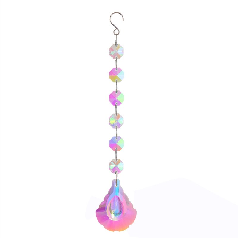 Carrillón de viento de cristal, campanas de viento, prismas de diamante, atrapasueños colgante, cortinas de ventana, decoración de jardín: 02 Wind Chime