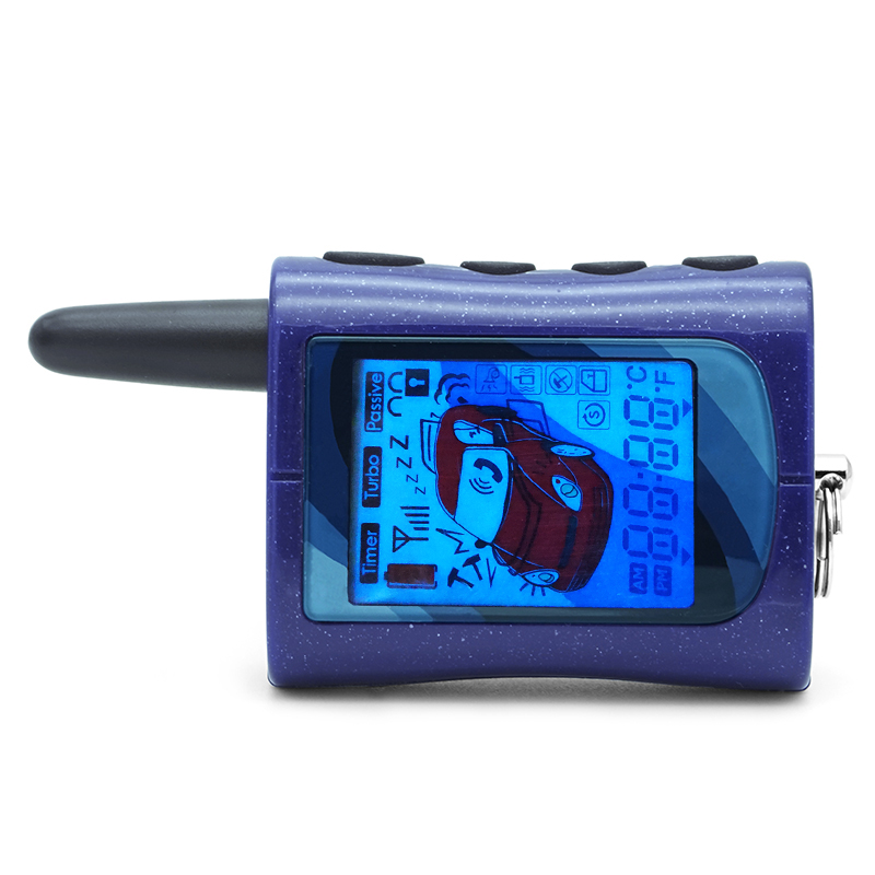 LCD Remote Control Key Fob Chain keychain for 2 Way system Car alarm panel sherhan a b magicar