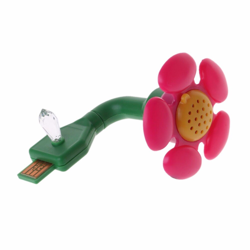 Free_on Portable Essential Oil Diffuser Flower Shape USB Port Air Freshener Office Home Decor Aromatherapy