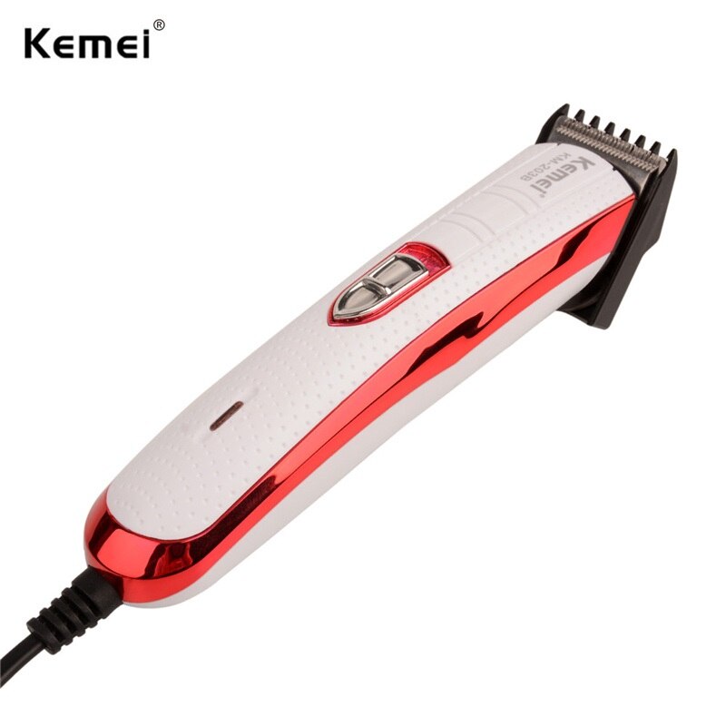 Kemei km -203b hårtrimmer body groomer hårklippemaskine skægtrimmer cutter til mænd med titanium stål bladgrænse kam