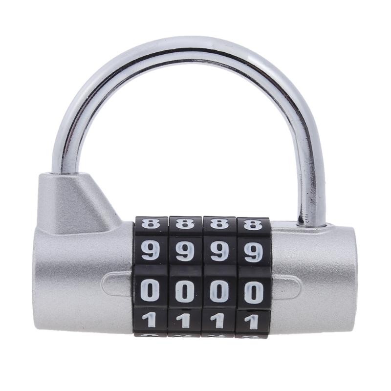4 cijferige Wachtwoord Veiligheidsslot Breed Beugel Combinatie Hangslot voor Gym Locker Travel Safe Lock Lade Bagage Kast Deurslot