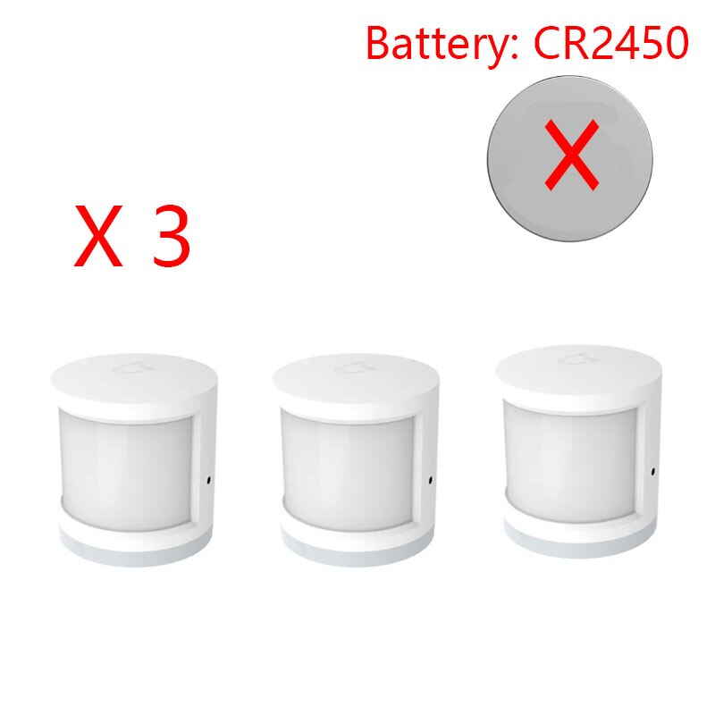 Original Xiaomi Human Body Sensor Magnetic Smart Home Super Practical Device Smart Intelligent Device with Rotate Holder Option: 3pcs no battery