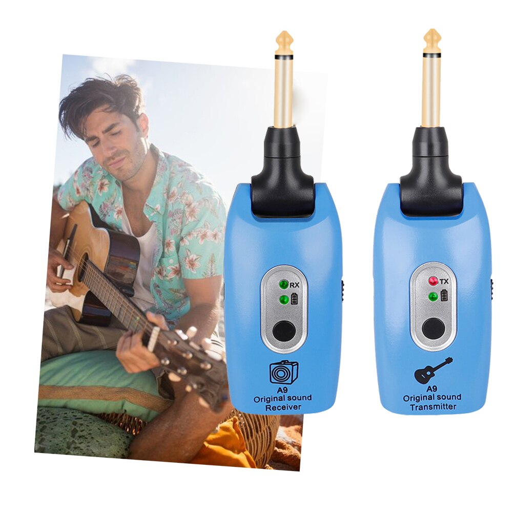 Wireless Guitar System Transmitter Receiver Guitar Wireless System Transmitter Receiver Built-In Rechargeable Guitar Transmitter
