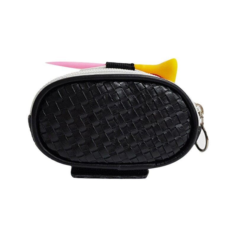 Small Mini Golf Storage Waist Bag Golf Bag Zipper Lattice GOLF Bag Pro Storage Accessories Container: black