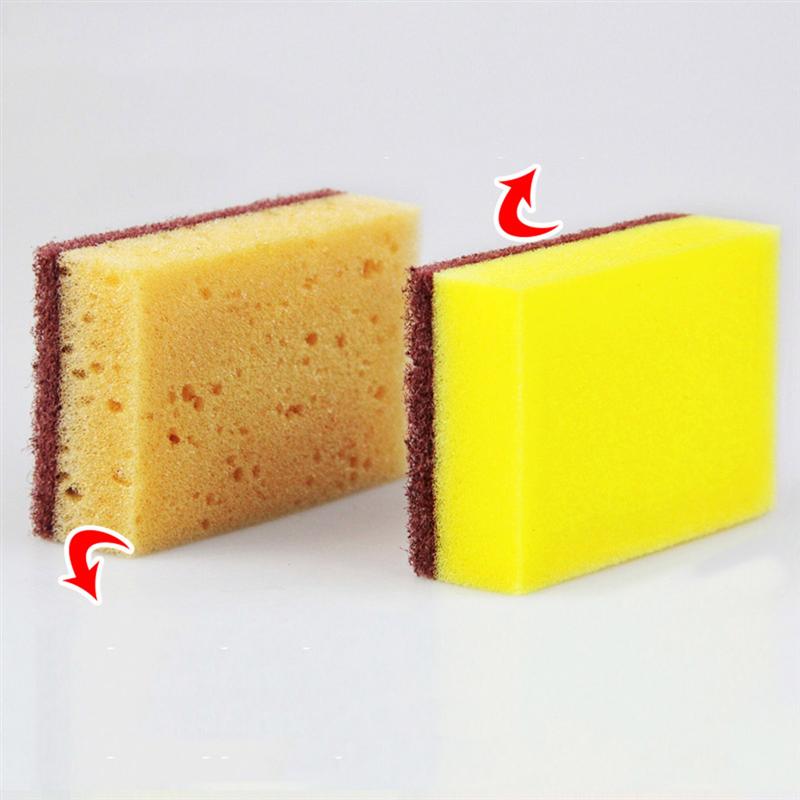 10pcs Scrub Sponge High-Density Kitchen Cleaning Pad Household Scouring Pad Dishwashing Sponge Sponge Cloth Dish Washing Sponge