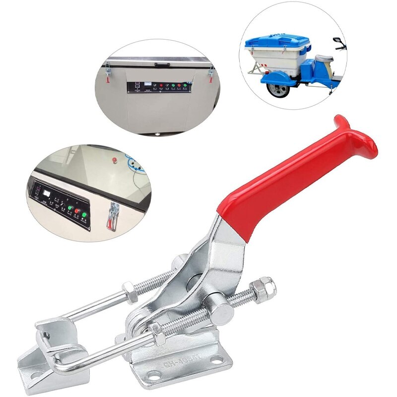 Adjustable Toggle Clamp, Heavy Duty Latch-Action Toggle Clamp Vertical Quick Release for Door,Jig, Pull Latch - 2 Pack