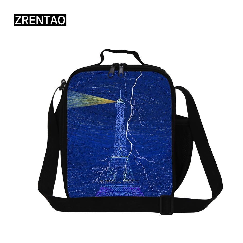 Zrentao barn lunsjkjølere enkelt skulder måltidsboks bag picnic firkantet mat isolasjonspose for å jobbe utendørs: Design 9