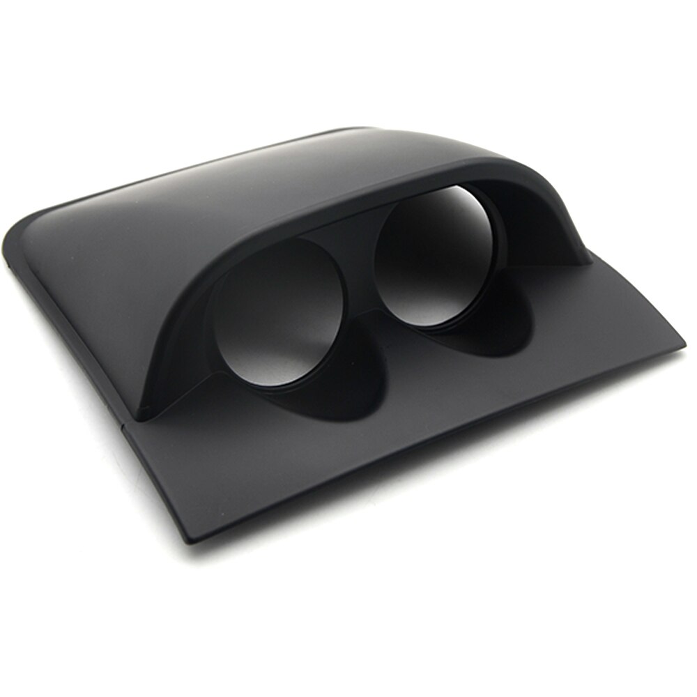 52mm boost/vakuum/vattentemp/oljetemp/oljepress/spänning/varvräknare/luftbränsleförhållande/egtmätare analog blå led + 52mm gauge pods: Dubbel i svart
