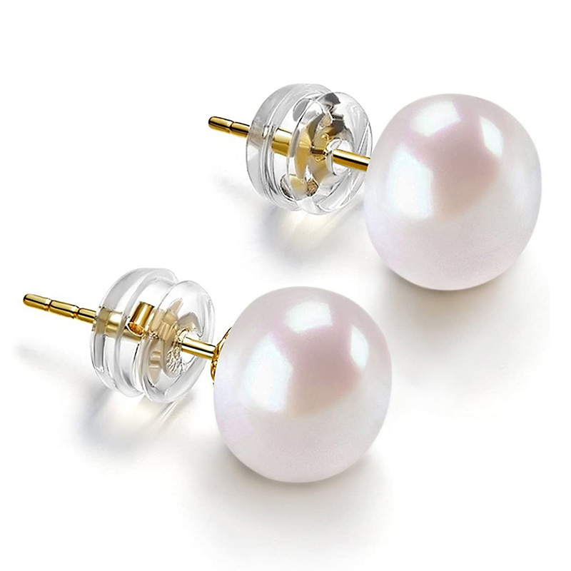 Huitan-pendientes redondos de perlas de imitación para mujer, accesorios minimalistas para las orejas, pendientes elegantes para adolescentes, joyería clásica Simple