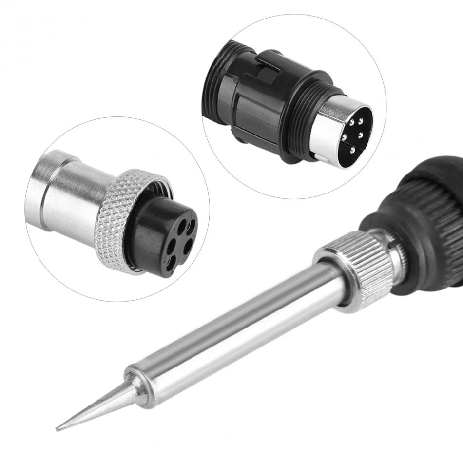 WALFRONT 5 Hole/5 Pin Electric Soldering Iron Insulated Handle Welding Tool Solder Station Rework Repair Tools Heating Element