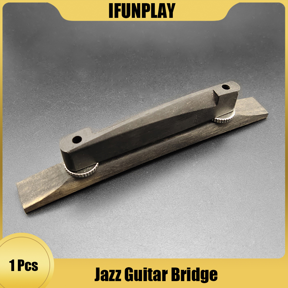 Ebony Colored Rosewood Bridge With Chrome Thumbwheels, For