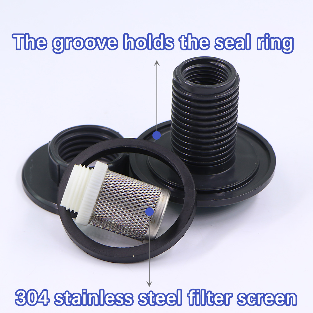 1/2" 3/4" 1" Water Tank Joint 304 Stainless Steel Filter Female Thread Seal Washer Garden Irrigation Aquarium Fish Tank Adapter