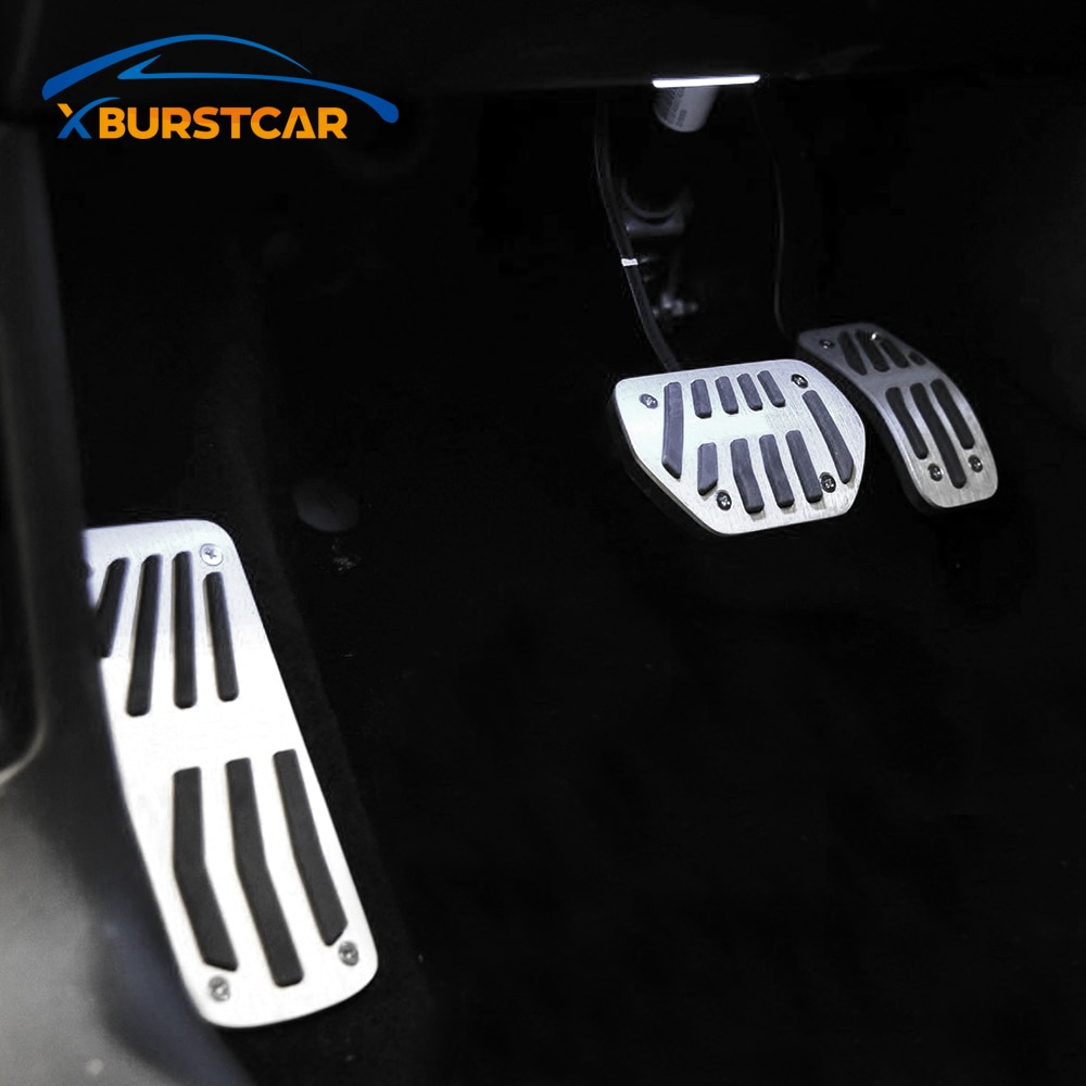 Xburstcar Stainless Steel Car Pedals Gas Brake Pedal Cover Footrest Rest Pedal for Peugeot 301 307 308 408 CC -