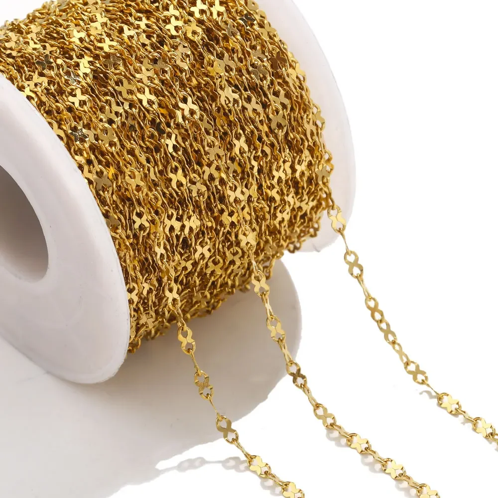 2 Meter Infinity Teken Ketting Rvs Kabel Rolo Link Body Gold Ketting Riem Voor Sieraden Maken Diy Ketting Armband Veel