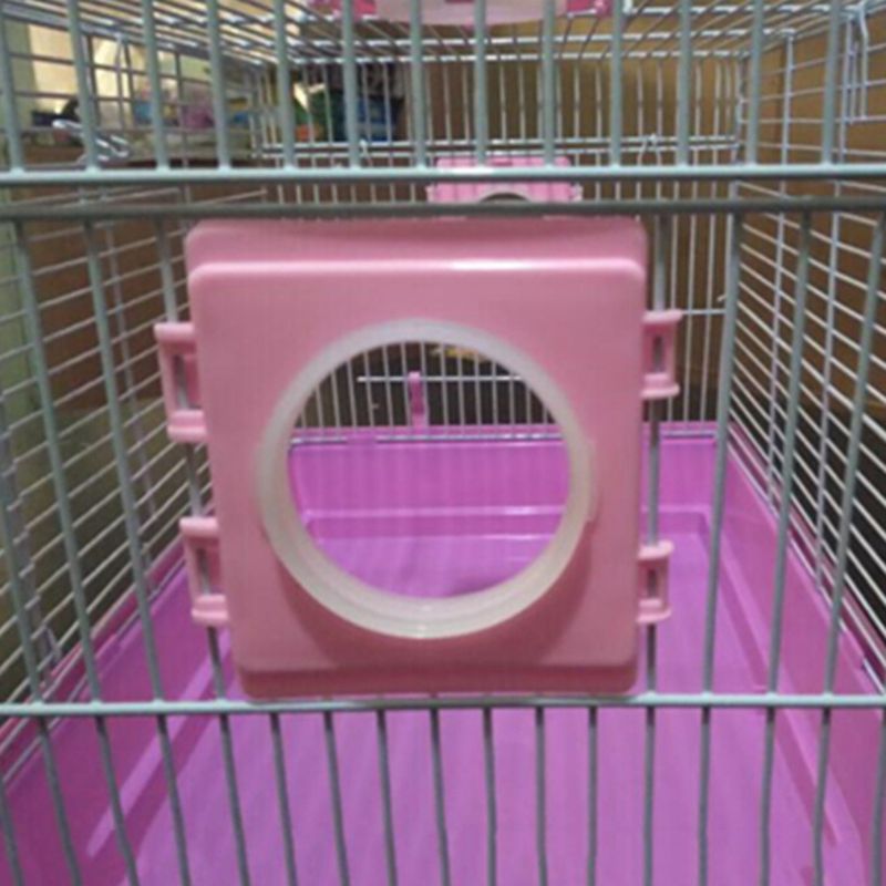 Kleine Hamster Kooi Fittings Externe Pijp Mond Baffle Hamsters Speelgoed Kooien Tunnel Poort Buiten Plaat (Willekeurige Kleur)