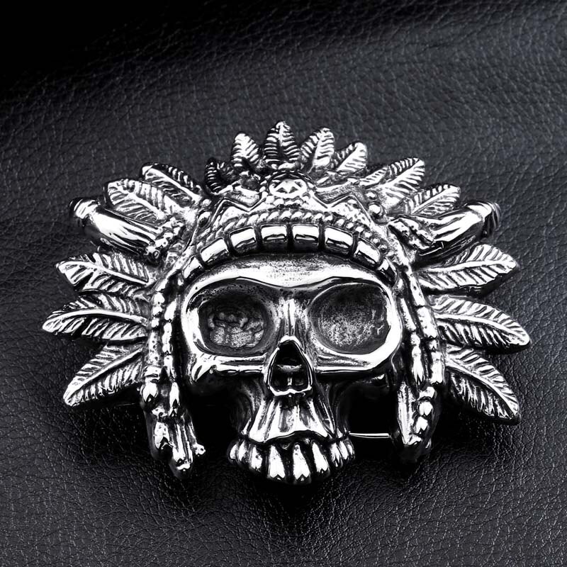 Stahl soldat & WholesaleStainless Stahl Punk schädel gürtelschnalle männer zubehör schmuck