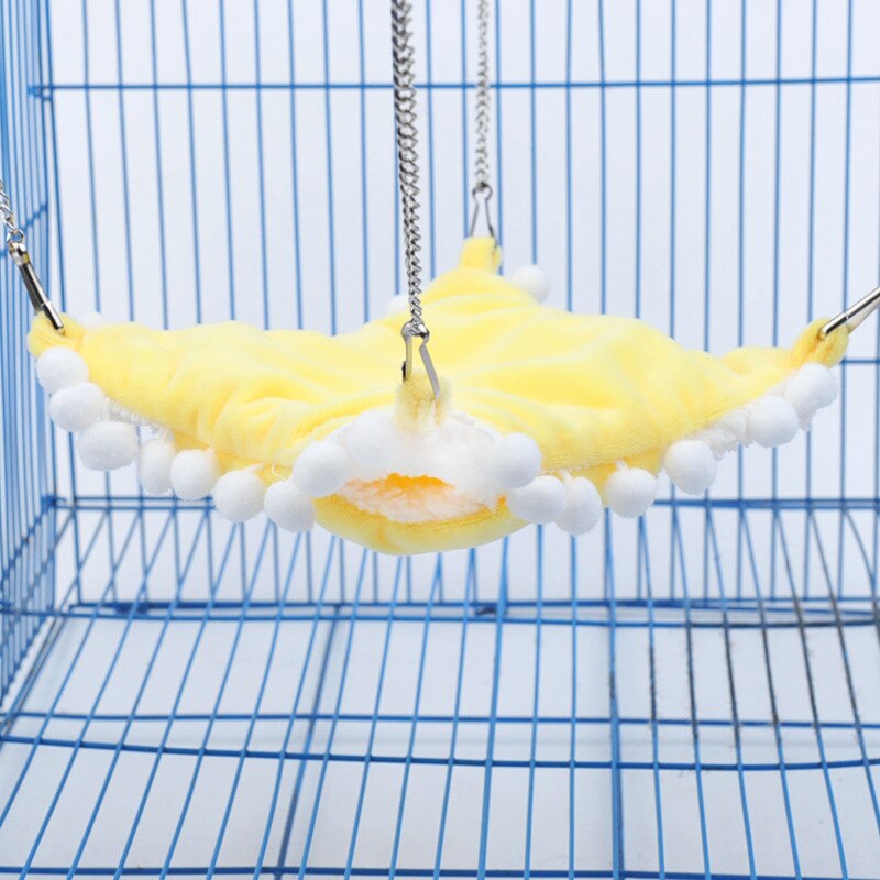 Hamster säng kanin hängsäng hängmatta små djur bur säng husdjur grotta säng bur bo tillbehör för hamster små djur hus råtta: Gul / 21 x 21cm