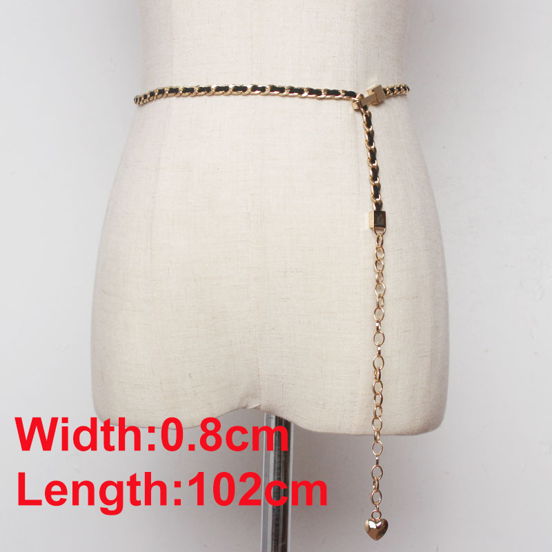 Cetiri Vrouwen Mode Metalen Heup Ketting Riem Elegante Goud Zilver Franjes Ring Taille Keten Kleding Riemen: Style 11