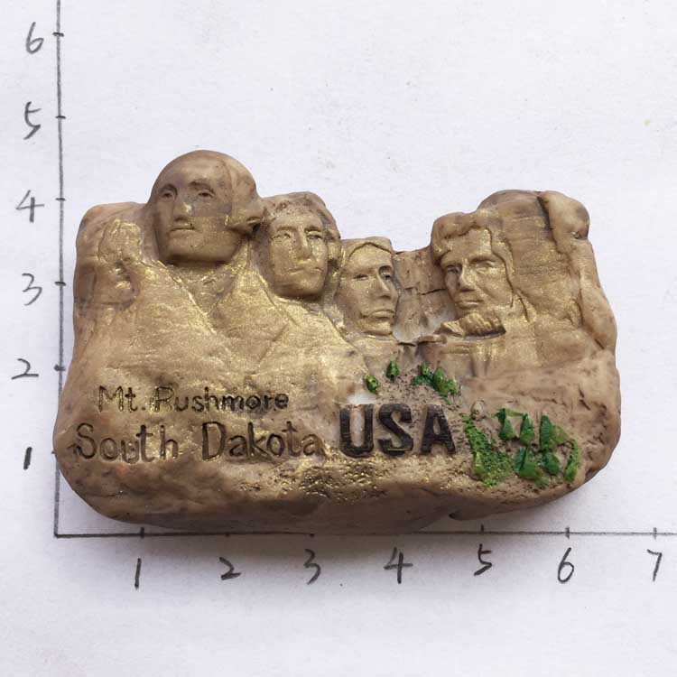 USA Yourk Fridge Magnets Florida WonderWorks San Francisco Hawaii Tourism Souvenir Magnetic Refrigerator Magnets: South Dakota